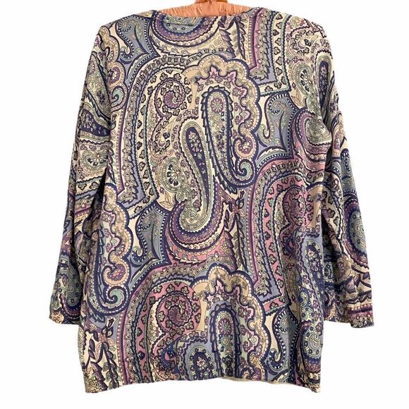Talbots Pastel Paisley Cardigan Soft & Stretchy S - Picture 6 of 6